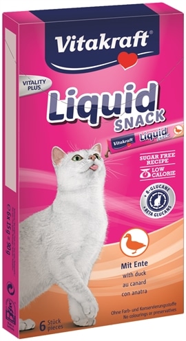 Vitakraft cat liquid snack eend & b-glucaan