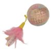 Happy pet mermaid bal groot met veren roze